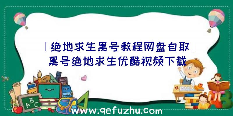 「绝地求生黑号教程网盘自取」|黑号绝地求生优酷视频下载